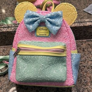 Disney loungefly backpack pastel sequins
